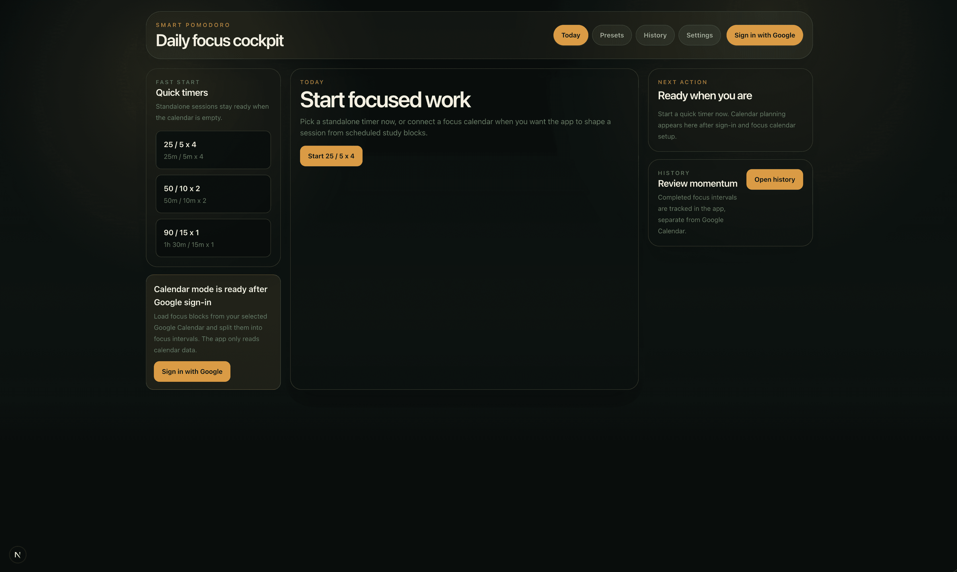 Smart Pomodoro screenshot